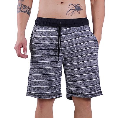Bermuda Masculina Moletinho MXD Conceito Mix de Listras