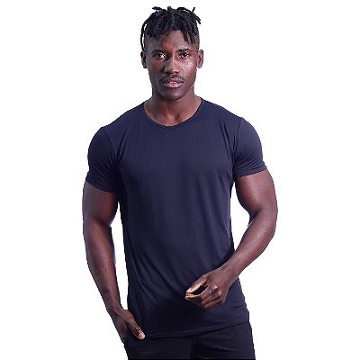 Camiseta Dry Premium Tradicional MXD Conceito Fit em 100% Poliamida String Furadinho Preta