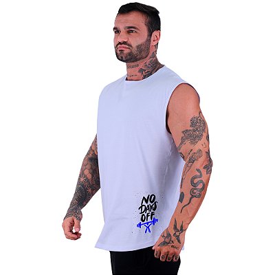 Regata Machão Longline Estampa Lateral Sem Manga MXD Conceito No Days Off
