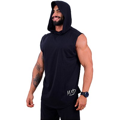 Regata Machão com Capuz Longline Estampa Lateral MXD Conceito Logo MXD Conceito