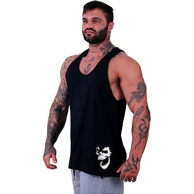 Regata Cavada Estampa Lateral Masculina MXD Conceito Gorilla Skull