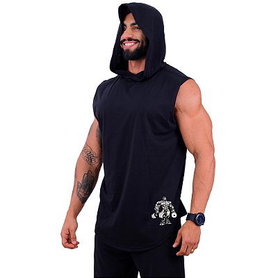 Regata Machão com Capuz Longline Estampa Lateral MXD Conceito Bodybuilder