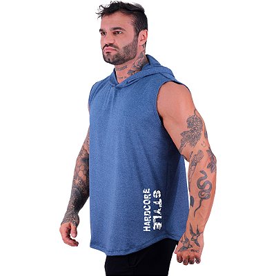 Regata Machão com Capuz Longline Estampa Lateral MXD Conceito Hardocre Style