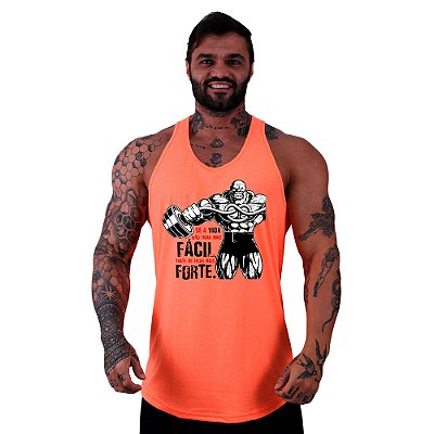 Regata Longline Masculina MXD Conceito Se a Vida Não Ficar Mais Facil, Trate de Ficar Mais Forte