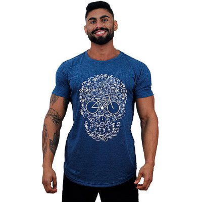 Camiseta Longline Manga Curta MXD Conceito Caveira Bike MTB