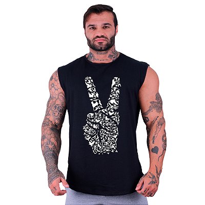 Regata Longline Machão MXD Conceito Mão da Paz de Passáros