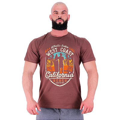 Camiseta Tradicional Masculina Manga Curta MXD Conceito SURF West Coast California Beach