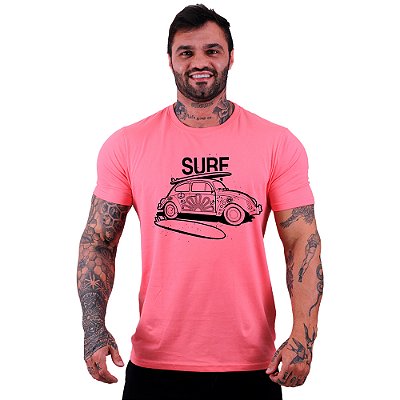 Camiseta Tradicional Masculina Manga Curta MXD Conceito SURF Fusca Praiano