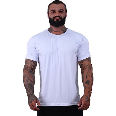 Camiseta UV50+ Tradicional MXD Conceito Dry Fit 90% Poliéster 10% Elastano MultiFresh Branco