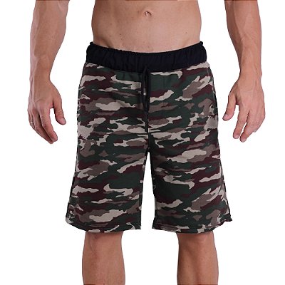 Bermuda Masculina Moletom MXD Conceito Camuflado Militar