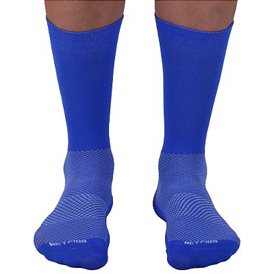Meia Masculina Cano Alto de Alta Compressão Esportiva MXD Conceito Azul