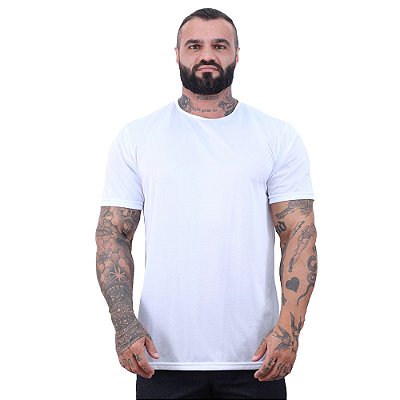 Camiseta Dry Masculina 100% Poliéster Microperfurada MXD Conceito Branco