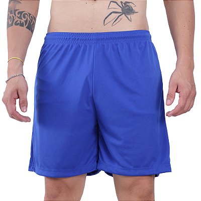 Shorts 100% Poliéster MXD Conceito Sem Bolso e Sem Forro DryFit Azul Royal