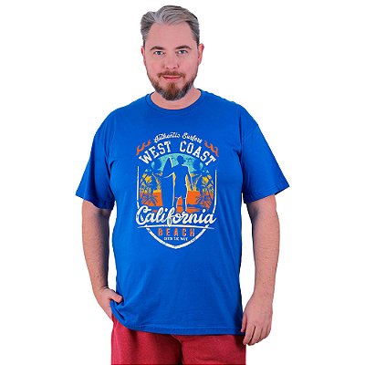 Camiseta Plus Size Tradicional Manga Curta MXD Conceito West Coast California