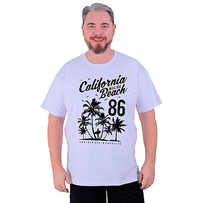 Camiseta Plus Size Tradicional Manga Curta MXD Conceito California Malibu Beach