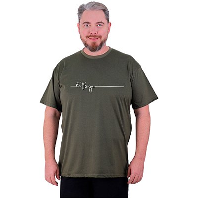 Camiseta Tradicional Estampada Plus Size Curta MXD Conceito Let's Go Bike