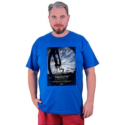 Camiseta Tradicional Estampada Plus Size Curta MXD Conceito MTB Conquest