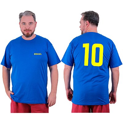 Camiseta Tradicional Estampada Plus Size Curta MXD Conceito Brasil 10