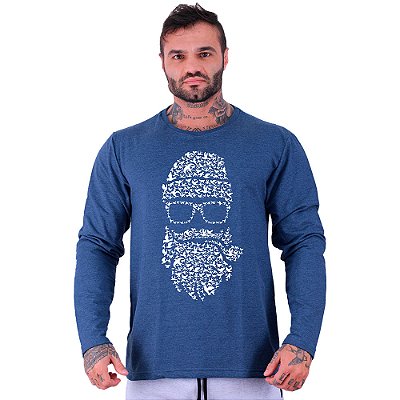Camiseta Manga Longa Moletinho MXD Conceito Hippie Pássaros