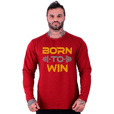 Camiseta Manga Longa Moletinho MXD Conceito Born To Win