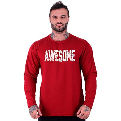Camiseta Manga Longa Moletinho MXD Conceito Awesome