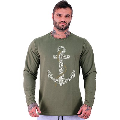 Camiseta Manga Longa Moletinho MXD Conceito Ancora