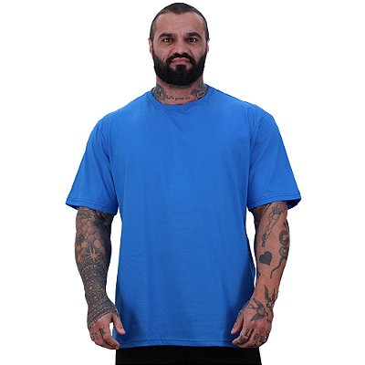 Camiseta Oversized Masculina MXD Conceito Maior Gramatura Azul