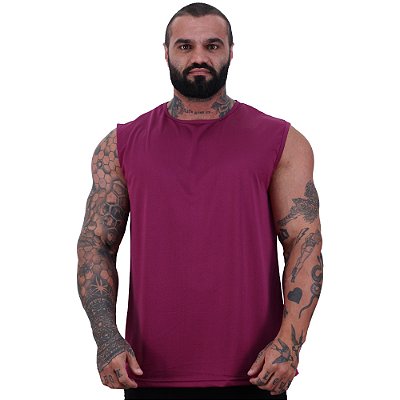 Regata Machão Dry Masculina 100% Poliéster Microperfurada Vinho