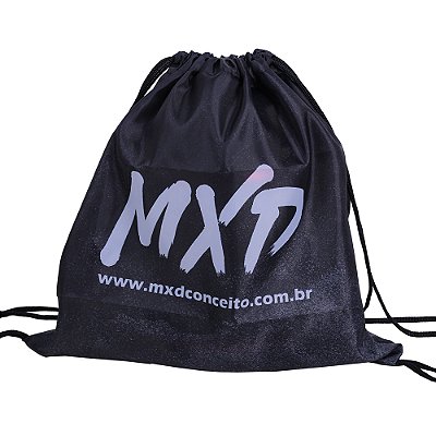 Mochila Saco MXD Conceito Preto com Respingos Cinza