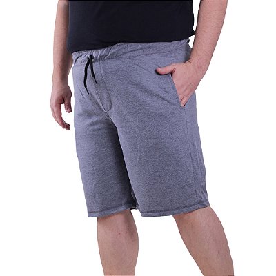 Bermuda Masculina Plus Size Moletinho MXD Conceito Mescla Escuro