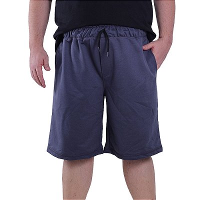 Bermuda Masculina Plus Size Moletom MXD Conceito Chumbo