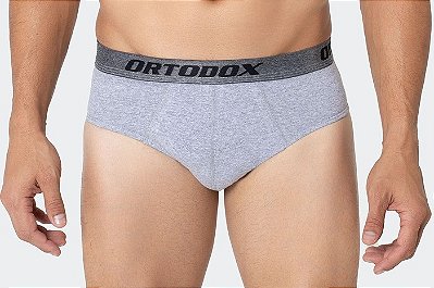 Cueca Slip Cotton Masculina Ortodox Algodão Com Elastano fio 30.1