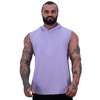 Regata Machão com Capuz Longline MXD Conceito 100% Algodão Lilás Bebê