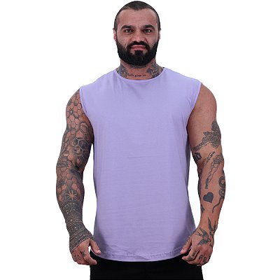 Regata Machão Longline Sem Manga MXD Conceito 100% Algodão Lilás Bebê