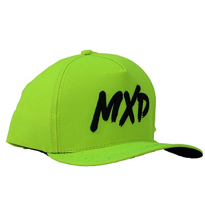 Boné Trucker Exclusivo MXD Conceito Masculino Estampado em Relevo Verde Limão