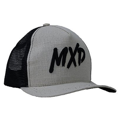 Boné Trucker Exclusivo MXD Conceito Masculino Estampado em Relevo Bege