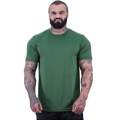 Camiseta Dry Masculina 100% Poliéster Microperfurada MXD Conceito Verde Militar