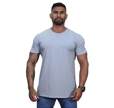 Camiseta Cotton Premium Tradicional fio 40.1 Elastano Masculina MXD Conceito Cinza