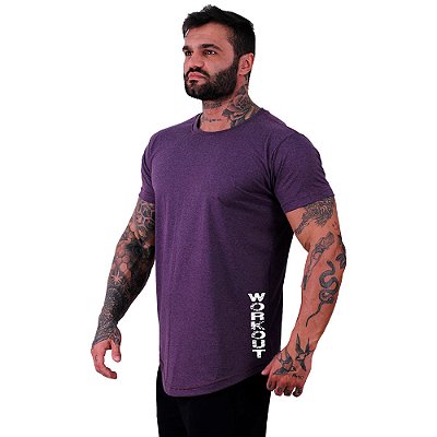 Camiseta Longline Masculina Estampa Lateral MXD Conceito Workout