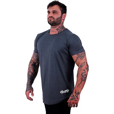 Camiseta Longline Masculina Estampa Lateral MXD Conceito Hustle