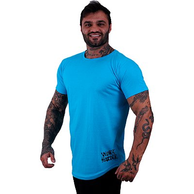 Camiseta Longline Masculina Estampa Lateral MXD Conceito Work Harder
