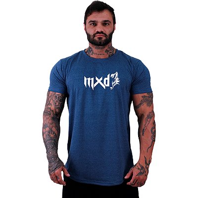 Camiseta Longline Masculina Estampada MXD Conceito Logo Lobo