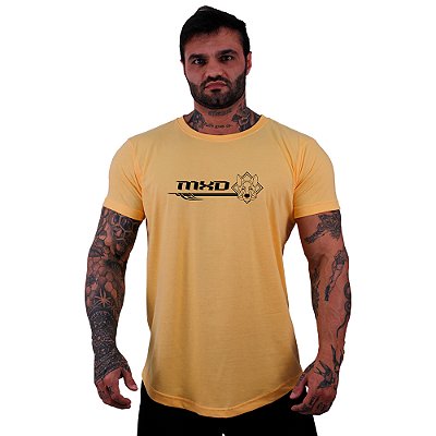 Camiseta Longline Masculina Estampada MXD Conceito Logo Cachorro Poligonal