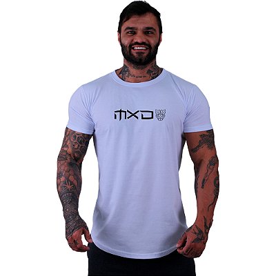 Camiseta Longline Masculina Estampada Peito MXD Conceito Logo Pantera