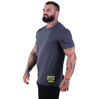Camiseta Tradicional Estampa Lateral Manga Curta MXD Conceito Born To Win