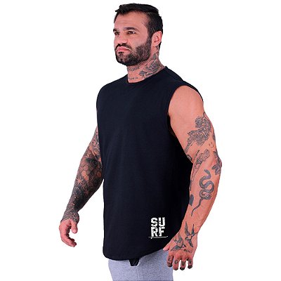 Regata Machão Longline Estampa Lateral Sem Manga MXD Conceito Surf Prancha