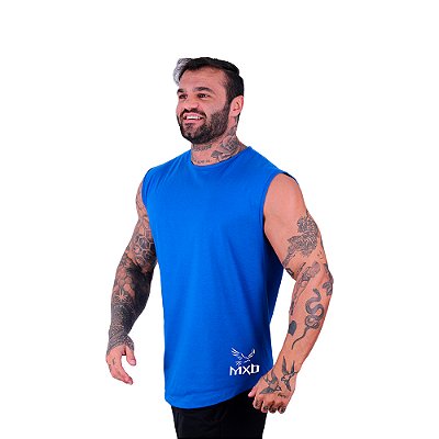 Regata Machão Longline Estampa Lateral Sem Manga MXD Conceito Logo Pássaro