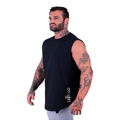 Regata Machão Longline Estampa Lateral Sem Manga MXD Conceito MTB Let's Go Bike
