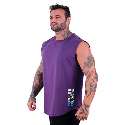 Regata Machão Longline Estampa Lateral Sem Manga MXD Conceito No Rules No Limits