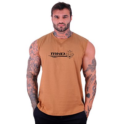 Regata Machão Longline Estampa Sem Manga MXD Conceito Logo Cachorro Polígono